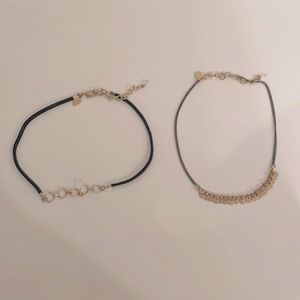 SET OF TWO CHOKER NECKLACES! worn once each!
